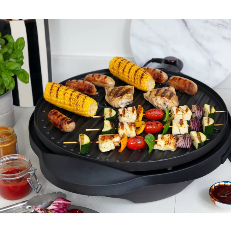 George Foreman, Silver, 12+ Servings Upto 15 Indoor/Outdoor Electric Grill,  GGR50B, REGULAR