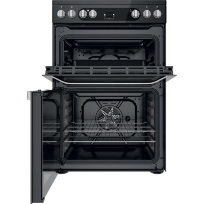Hotpoint HDM67V9HCB 60CM Electric Black Cooker Double Oven
