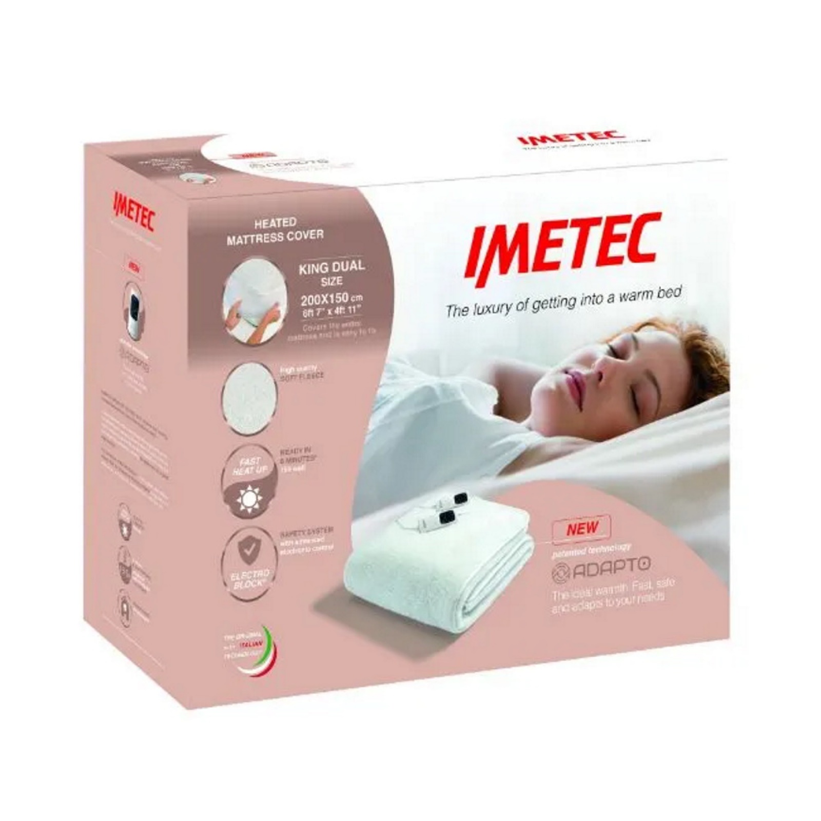 Imetec 16734 King Dual Control Electric Blanket