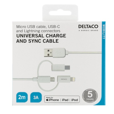 Deltaco Universal Charging Cable IPLH181