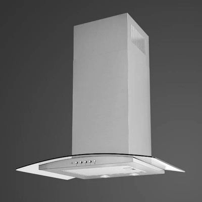 Luxair 70cm Curved Glass Cooker Hood LA70ARTISCVDSS