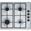 Bosch 58cm 4 Burner Gas Hob Brushed Steel PBP6B5B60