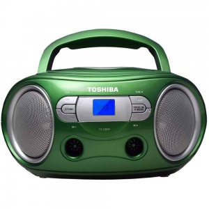 Toshiba Portable FM Radio CD BoomBox Green TY-CRS9GR