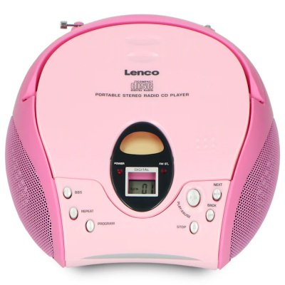 Lenco CD Player with FM Radio SCD-24 Pink