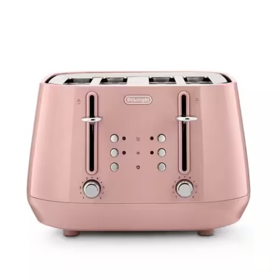 DeLonghi Eclettica 4 Slice Toaster Pink CTY4003PK