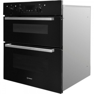 Indesit Built Under Double Oven Black IDU 6340 BL