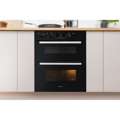 Indesit Built Under Double Oven Black IDU 6340 BL