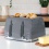 Russell Hobbs Honeycomb 4 Slice Grey Toaster 26073