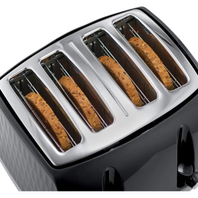 Russell Hobbs Honeycomb 4 Slice Toaster Black 26071