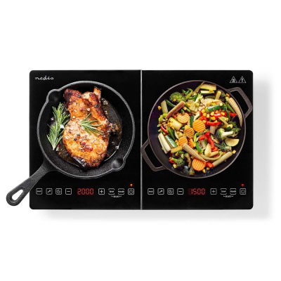 Nedis 2 Zone Induction Hob KAIP124CBK2