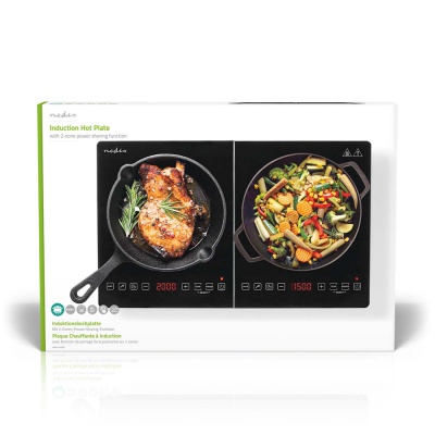 Nedis 2 Zone Induction Hob KAIP124CBK2