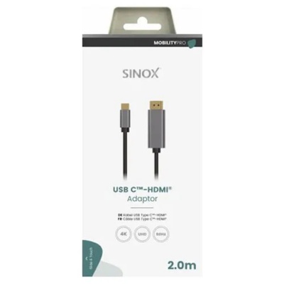 Sinox Pro 2M USB-C to HDMI Cable Black 053167