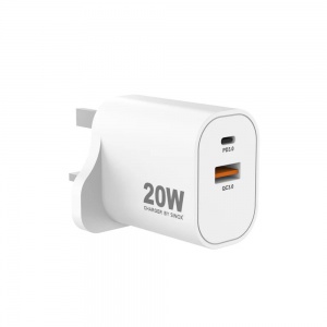 Sinox Pro 20W USB-A USB-C Wall Charger White 054539