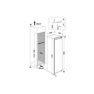 Whirlpool Integrated Upright Freezer AFB18432