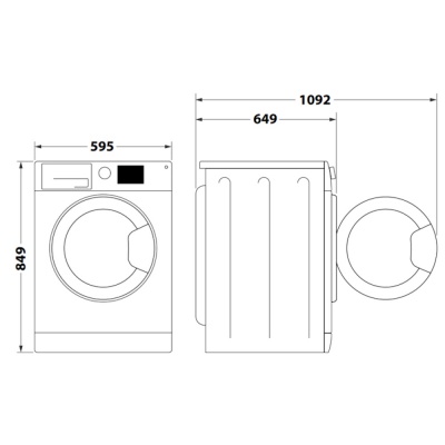 Whirlpool 9KG Heat Pump Dryer Silver FFT M22 9X2SK UK 