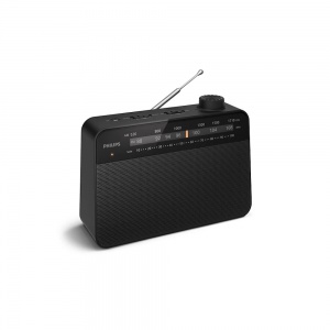 Philips Portable FM AM Radio Black TAR250910