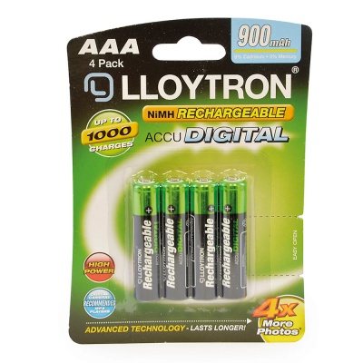 Lloytron Rechargeable Batteries AAA Size 4 Pack B015LL