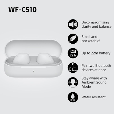 Sony True Wireless Earbuds White WF-C510WCE7